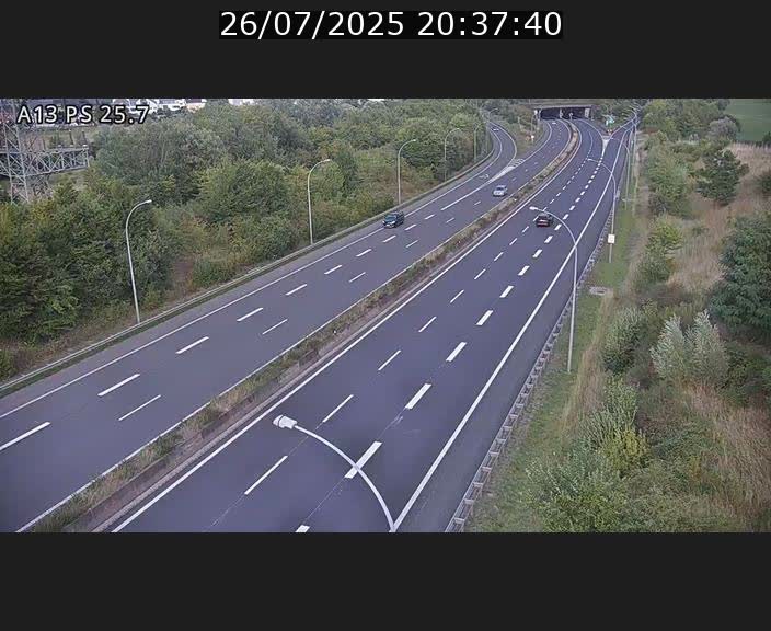 Traffic live webcam Luxembourg Frisange - A13 direction Allemagne - BK 26