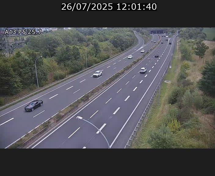 Traffic live webcam Luxembourg Frisange - A13 direction Allemagne - BK 26