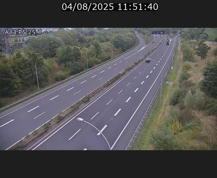 Traffic live webcam Luxembourg Frisange - A13 direction Allemagne - BK 26
