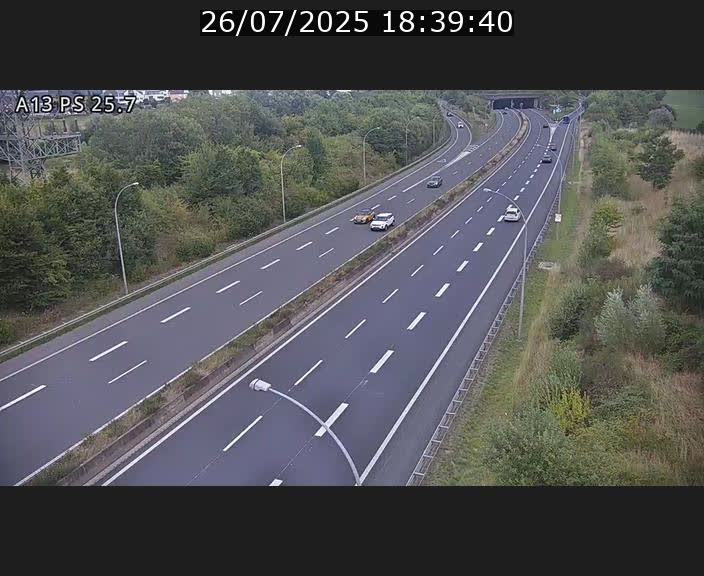 Traffic live webcam Luxembourg Frisange - A13 direction Allemagne - BK 26
