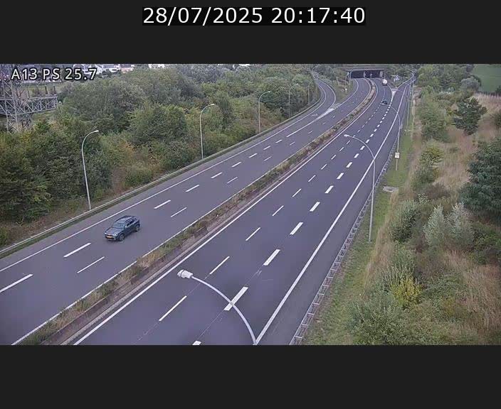 Traffic live webcam Luxembourg Frisange - A13 direction Allemagne - BK 26