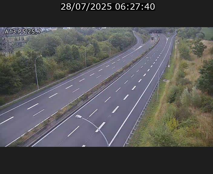 Traffic live webcam Luxembourg Frisange - A13 direction Allemagne - BK 26