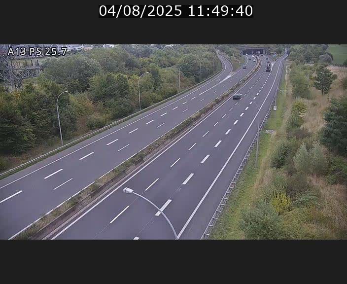 Traffic live webcam Luxembourg Frisange - A13 direction Allemagne - BK 26