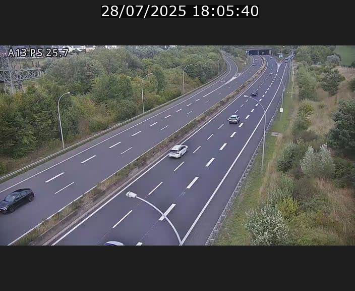 Traffic live webcam Luxembourg Frisange - A13 direction Allemagne - BK 26
