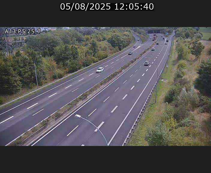 Traffic live webcam Luxembourg Frisange - A13 direction Allemagne - BK 26