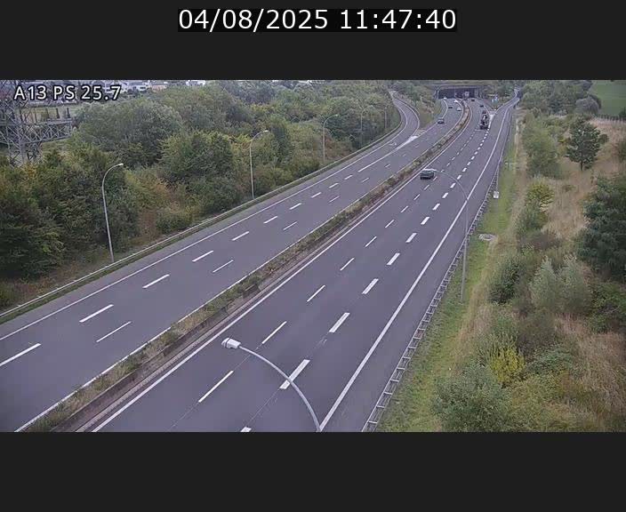 Traffic live webcam Luxembourg Frisange - A13 direction Allemagne - BK 26