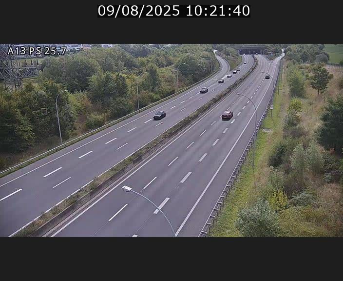 Traffic live webcam Luxembourg Frisange - A13 direction Allemagne - BK 26