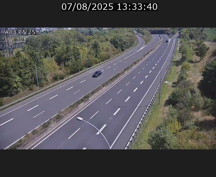 Traffic live webcam Luxembourg Frisange - A13 direction Allemagne - BK 26