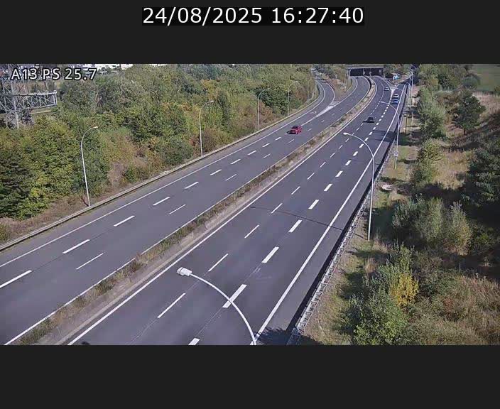 Traffic live webcam Luxembourg Frisange - A13 direction Allemagne - BK 26