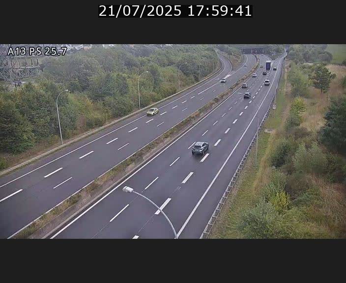 Traffic live webcam Luxembourg Frisange - A13 direction Allemagne - BK 26