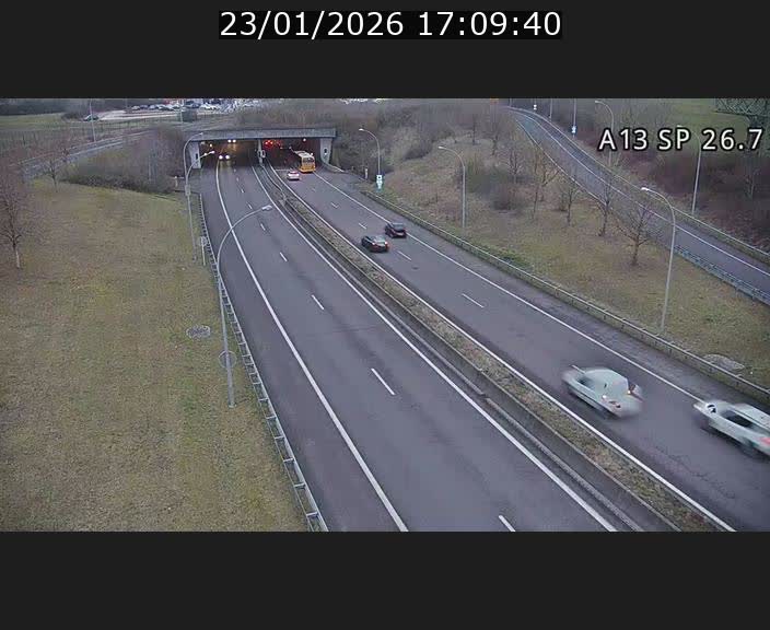 Traffic live webcam Luxembourg Frisange - A13 direction Luxembourg-ville - BK 26.7