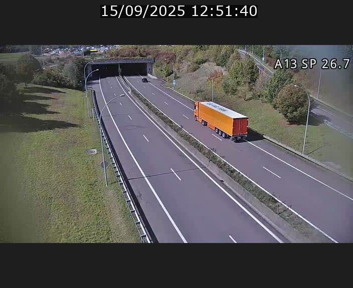 Traffic live webcam Luxembourg Frisange - A13 direction Luxembourg-ville - BK 26.7