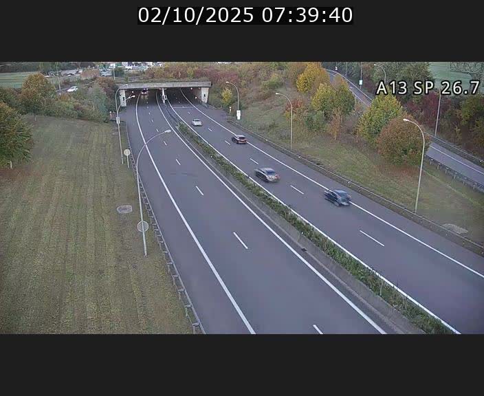 Traffic live webcam Luxembourg Frisange - A13 direction Luxembourg-ville - BK 26.7