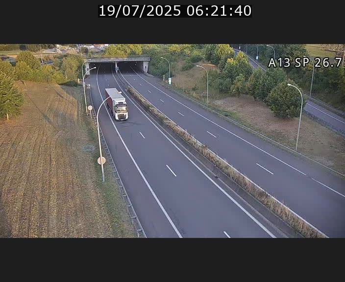 Traffic live webcam Luxembourg Frisange - A13 direction Luxembourg-ville - BK 26.7
