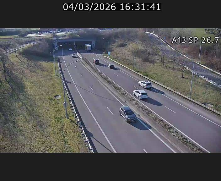 Traffic live webcam Luxembourg Frisange - A13 direction Luxembourg-ville - BK 26.7