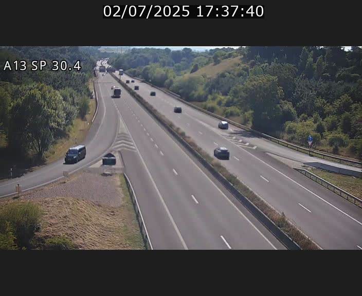 Traffic live webcam Luxembourg Altwies - A13 direction Luxembourg-ville - BK 30.4