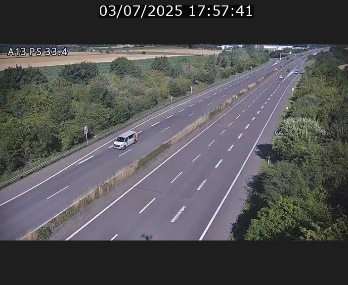 <h2>Webcam trafic sur A13 à hauteur de Mondorf-les-Bains en direction d'Altwies</h2>