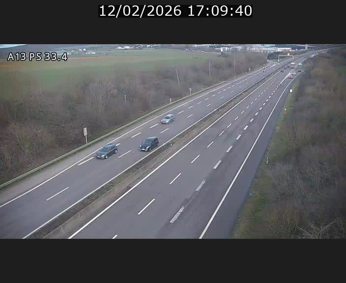 <h2>Webcam trafic sur A13 à hauteur de Mondorf-les-Bains en direction d'Altwies</h2>