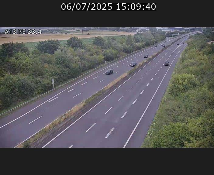 <h2>Webcam trafic sur A13 à hauteur de Mondorf-les-Bains en direction d'Altwies</h2>