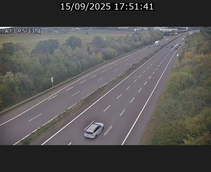 <h2>Webcam trafic sur A13 à hauteur de Mondorf-les-Bains en direction d'Altwies</h2>