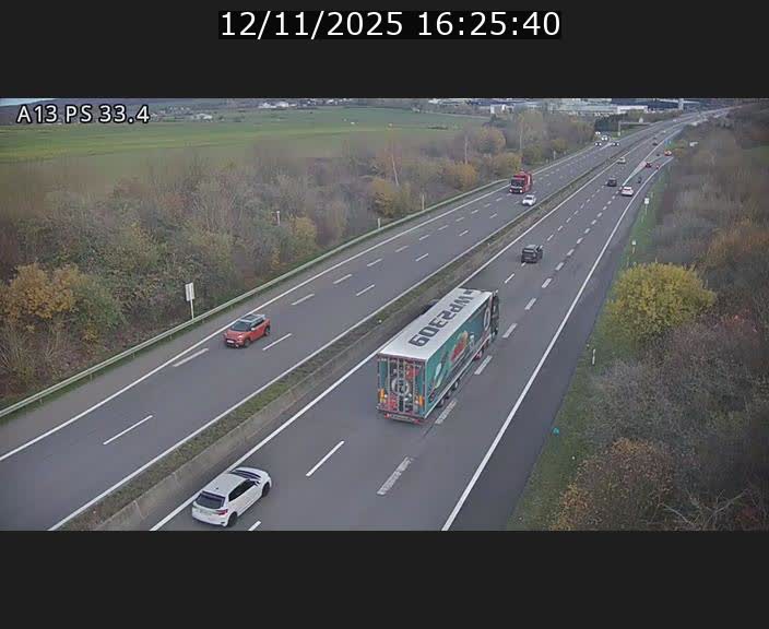 <h2>Webcam trafic sur A13 à hauteur de Mondorf-les-Bains en direction d'Altwies</h2>