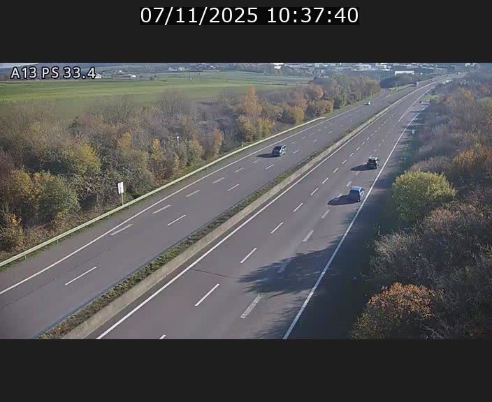 <h2>Webcam trafic sur A13 à hauteur de Mondorf-les-Bains en direction d'Altwies</h2>