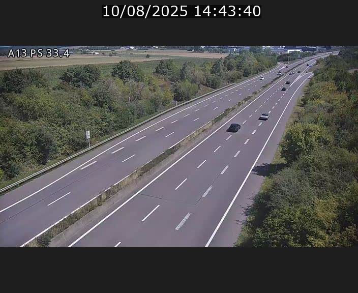 Webcam trafic sur A13 à hauteur de Mondorf-les-Bains en direction d'Altwies