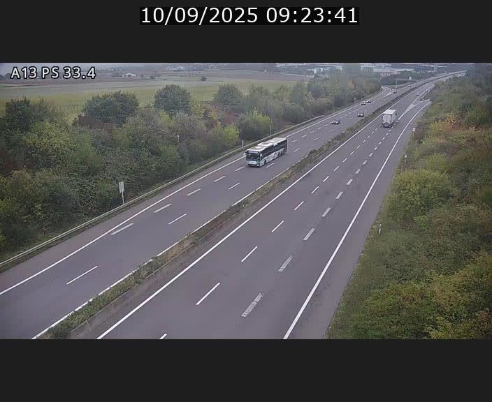 Webcam trafic sur A13 à hauteur de Mondorf-les-Bains en direction d'Altwies