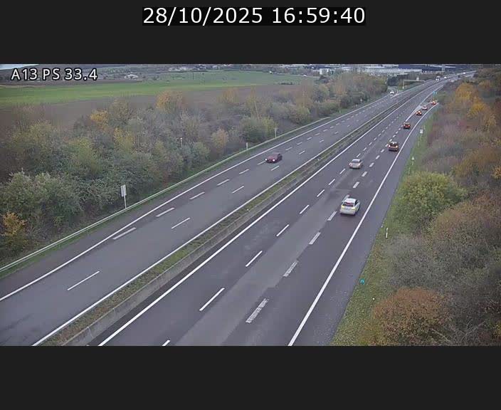 <h2>Webcam trafic sur A13 à hauteur de Mondorf-les-Bains en direction d'Altwies</h2>