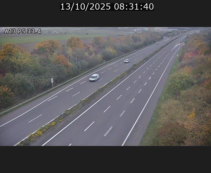 <h2>Webcam trafic sur A13 à hauteur de Mondorf-les-Bains en direction d'Altwies</h2>