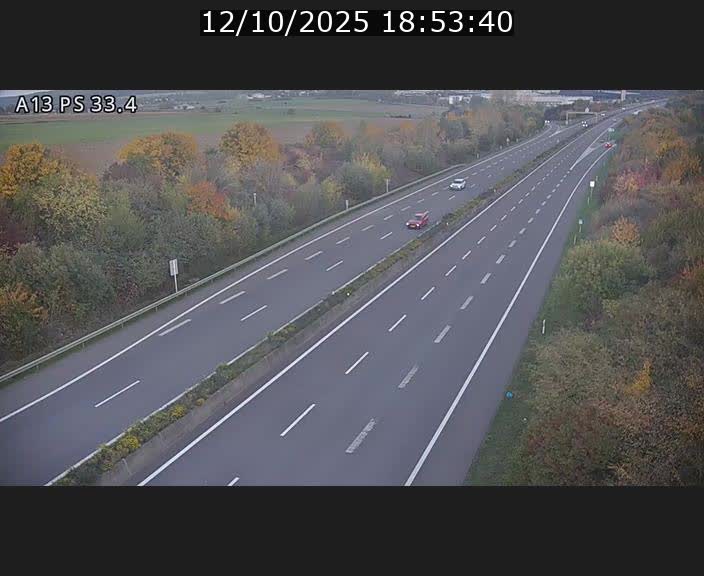 <h2>Webcam trafic sur A13 à hauteur de Mondorf-les-Bains en direction d'Altwies</h2>