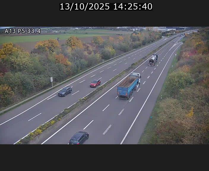 <h2>Webcam trafic sur A13 à hauteur de Mondorf-les-Bains en direction d'Altwies</h2>