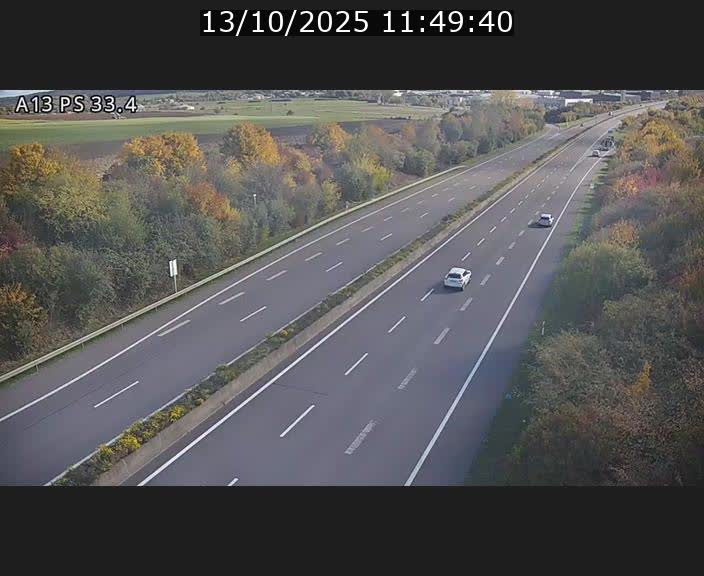 <h2>Webcam trafic sur A13 à hauteur de Mondorf-les-Bains en direction d'Altwies</h2>