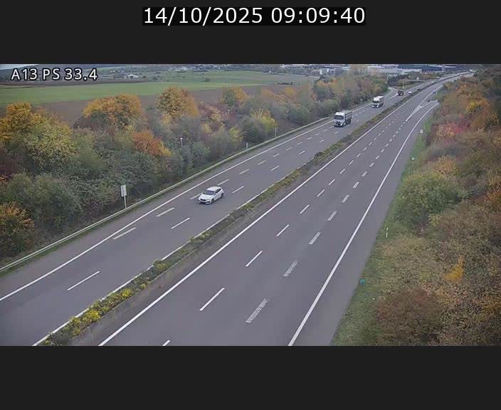 <h2>Webcam trafic sur A13 à hauteur de Mondorf-les-Bains en direction d'Altwies</h2>