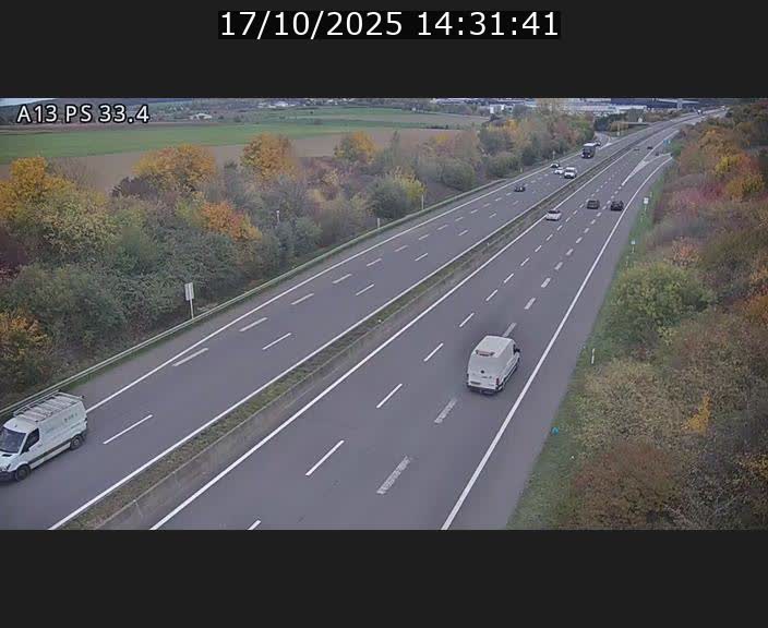<h2>Webcam trafic sur A13 à hauteur de Mondorf-les-Bains en direction d'Altwies</h2>