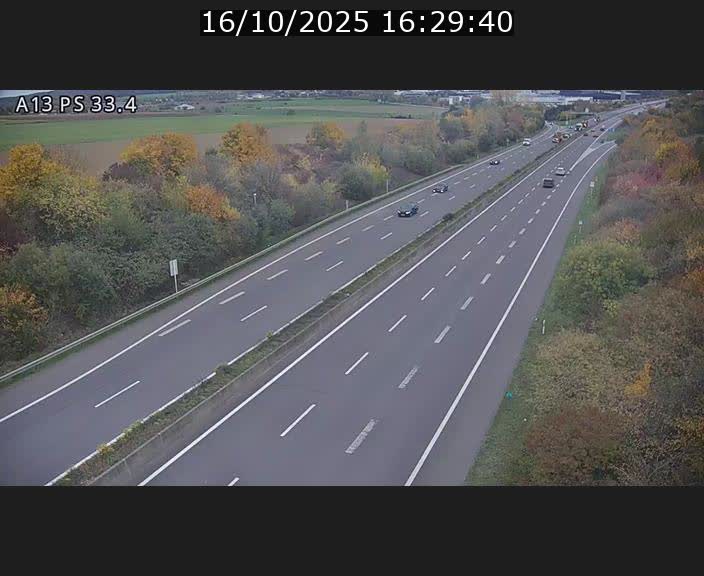 <h2>Webcam trafic sur A13 à hauteur de Mondorf-les-Bains en direction d'Altwies</h2>