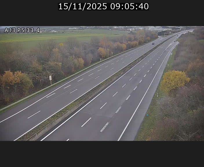 Webcam trafic sur A13 à hauteur de Mondorf-les-Bains en direction d'Altwies