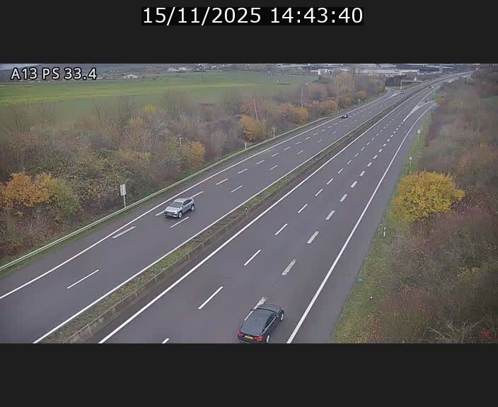 Webcam trafic sur A13 à hauteur de Mondorf-les-Bains en direction d'Altwies