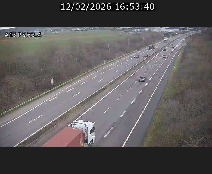 Webcam trafic sur A13 à hauteur de Mondorf-les-Bains en direction d'Altwies