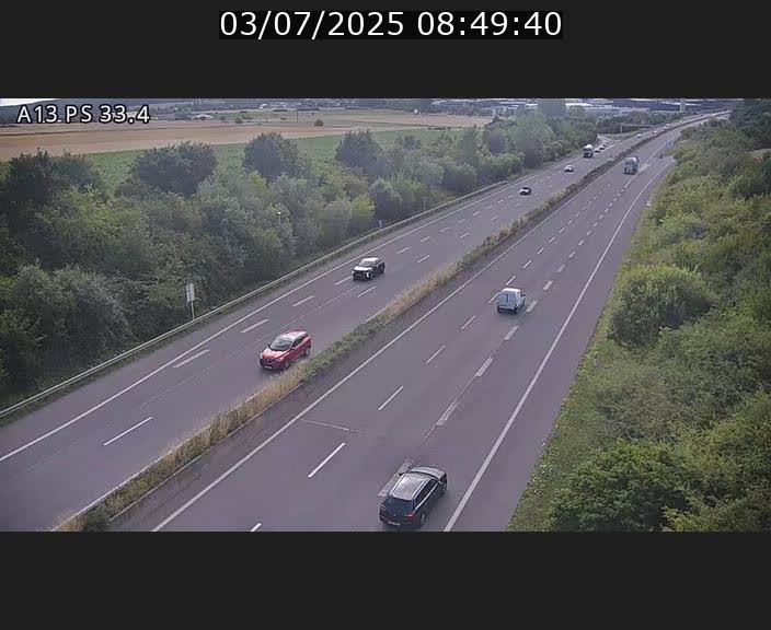 Webcam trafic sur A13 à hauteur de Mondorf-les-Bains en direction d'Altwies