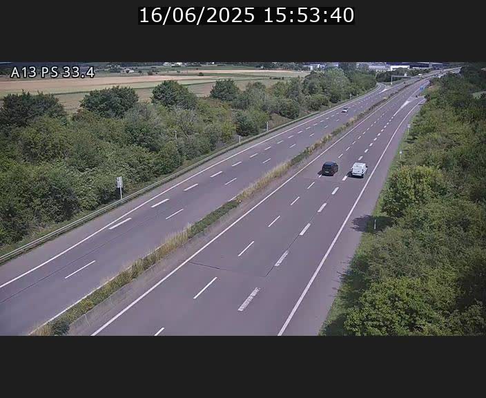 Webcam trafic sur A13 à hauteur de Mondorf-les-Bains en direction d'Altwies