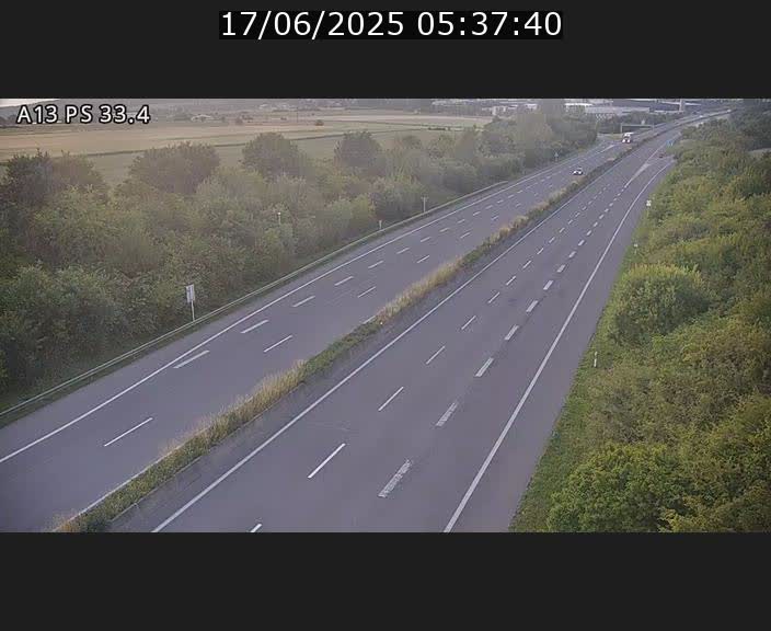 Webcam trafic sur A13 à hauteur de Mondorf-les-Bains en direction d'Altwies