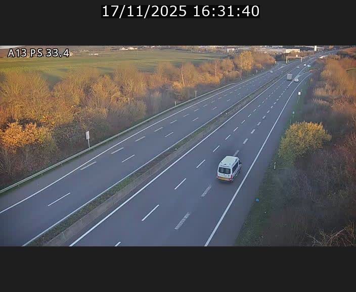 Webcam trafic sur A13 à hauteur de Mondorf-les-Bains en direction d'Altwies