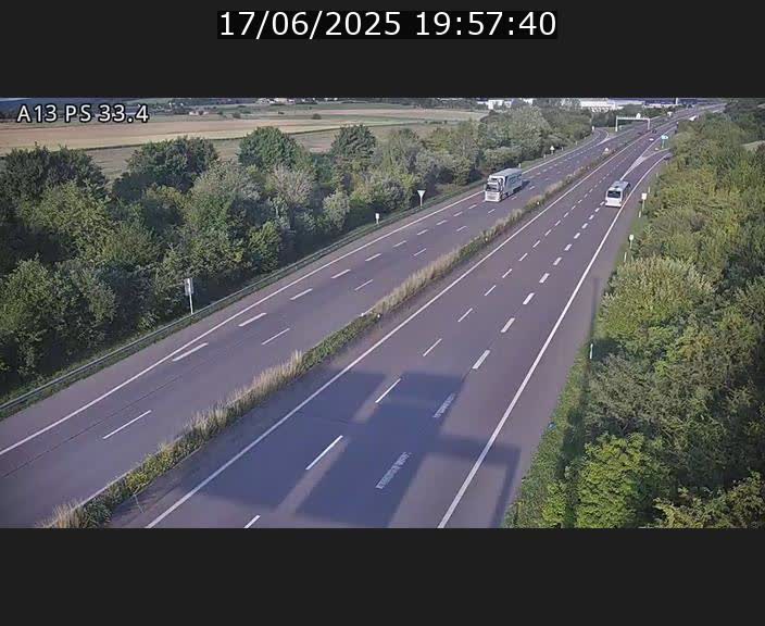 Webcam trafic sur A13 à hauteur de Mondorf-les-Bains en direction d'Altwies