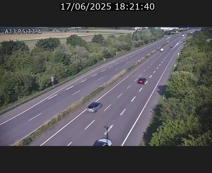 Webcam trafic sur A13 à hauteur de Mondorf-les-Bains en direction d'Altwies
