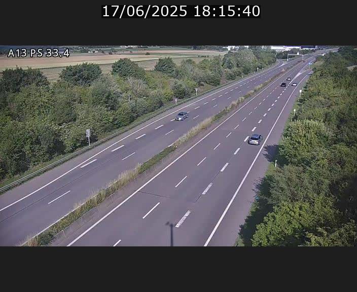 <h2>Webcam trafic sur A13 à hauteur de Mondorf-les-Bains en direction d'Altwies</h2>
