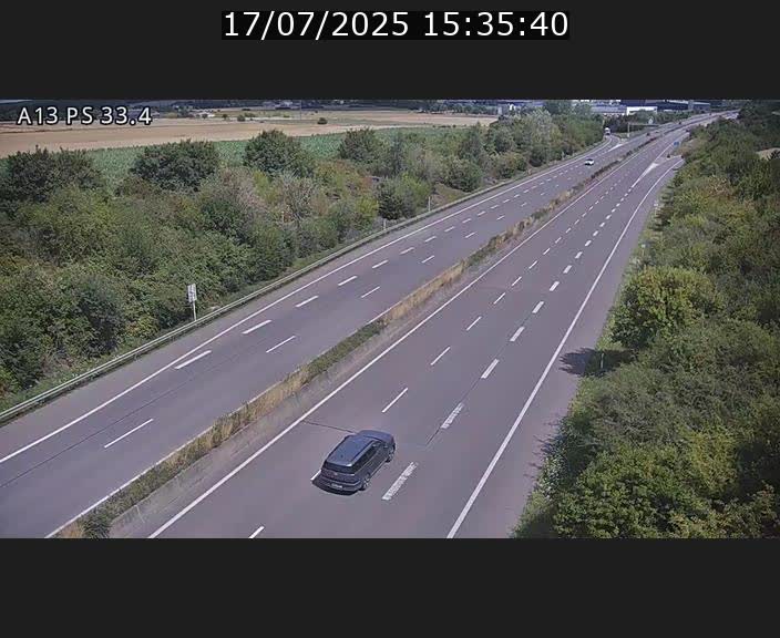 <h2>Webcam trafic sur A13 à hauteur de Mondorf-les-Bains en direction d'Altwies</h2>