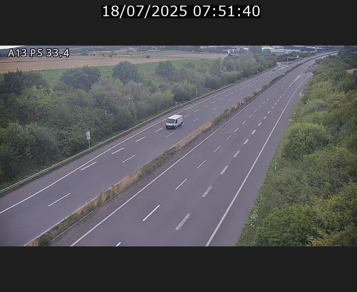 <h2>Webcam trafic sur A13 à hauteur de Mondorf-les-Bains en direction d'Altwies</h2>