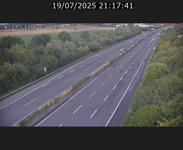 <h2>Webcam trafic sur A13 à hauteur de Mondorf-les-Bains en direction d'Altwies</h2>