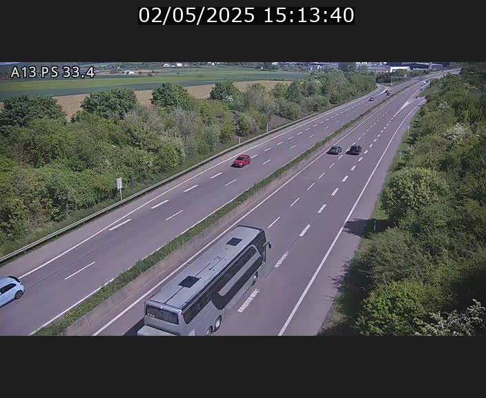 Webcam trafic sur A13 à hauteur de Mondorf-les-Bains en direction d'Altwies
